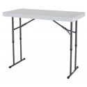 Lifetime 4 ft. Commercial Adjustable Height Folding Table (White) 80160