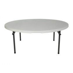 Lifetime 60-Inch Round Commercial Stacking Folding Table - Almond (280435)