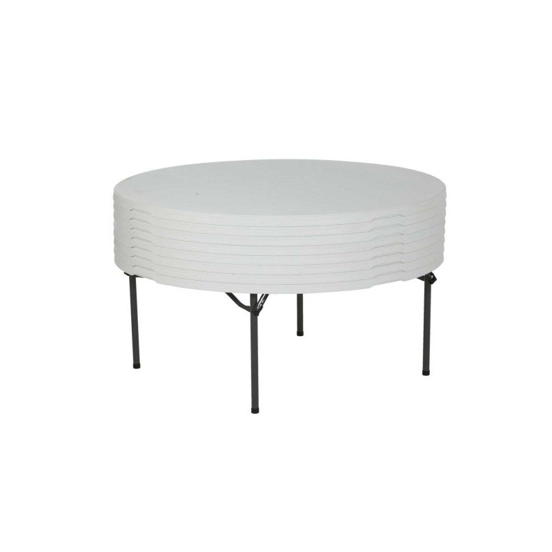 Lifetime 60-Inch Round Commercial Stacking Folding Table - Almond (280435)