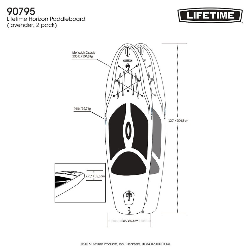 Lifetime Horizon Paddleboard 2-Pack - Lavender (90795)