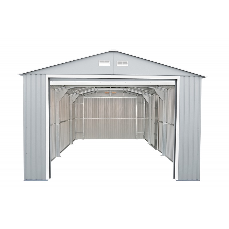 DuraMax 12x20 Light Grey Imperial Metal Storage Garage Building Kit (50952)