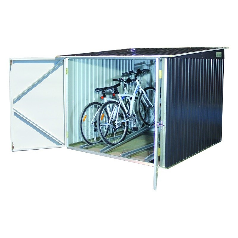 Duramax Bicycle Storage Shed Kit - Anthracite w/ White 