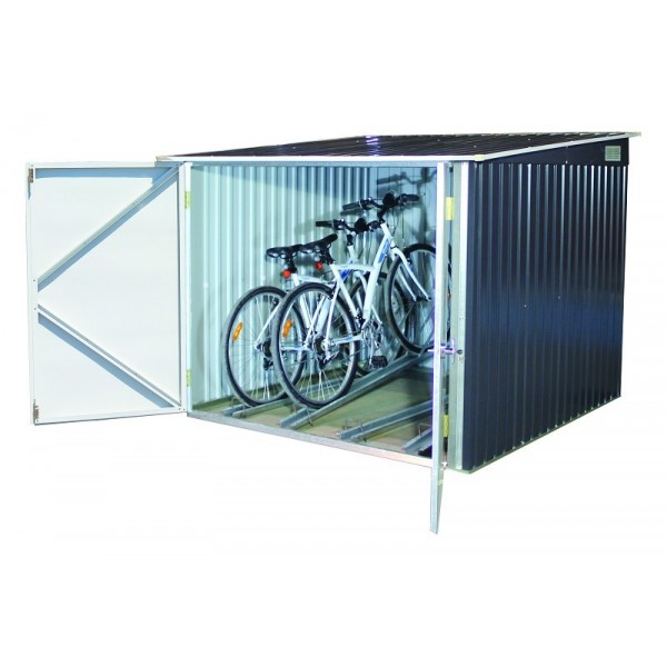 Duramax Bicycle Storage Shed Kit - Anthracite w/ White 