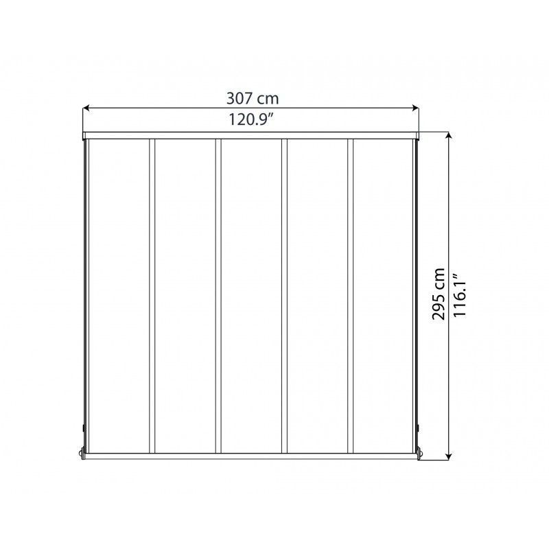 Palram 10x10 Olympia Patio Cover Kit - Gray Bronze (HG8810)