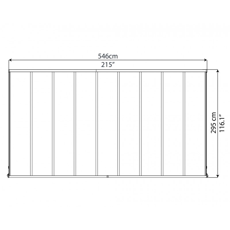 Palram 10x18 Olympia Patio Cover Kit - Gray Bronze (HG8818)