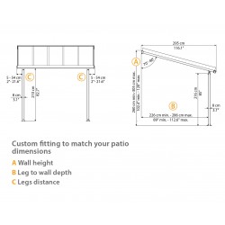 Palram 10x24 Olympia Patio Cover Kit - Gray Bronze (HG8824)