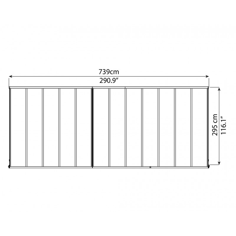 Palram 10x24 Olympia Patio Cover Kit - Gray Bronze (HG8824)