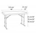 Lifetime 4 ft. Commercial Adjustable Height Folding Table (White) 80160