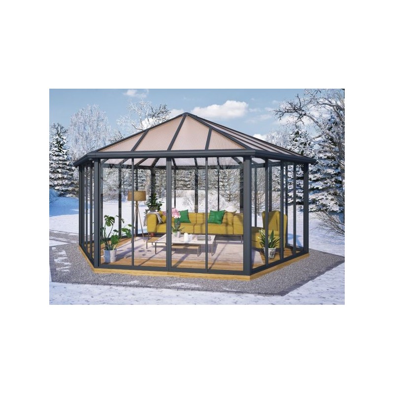 Palram 19.5x17 Closed Garden Gazebo Kit (HG9185)