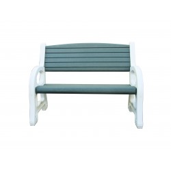 Duramax Double Seat Garden Bench White w/ Sacramento Green (84078)