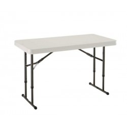 Lifetime 4 ft. Commercial Adjustable Height Folding Table (Almond) 80161