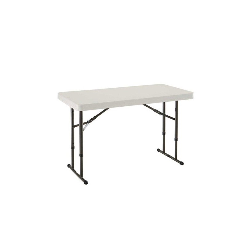 Lifetime 4 ft. Commercial Adjustable Height Folding Table (Almond) 80161
