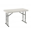 Lifetime 4 ft. Commercial Adjustable Height Folding Table (Almond) 80161