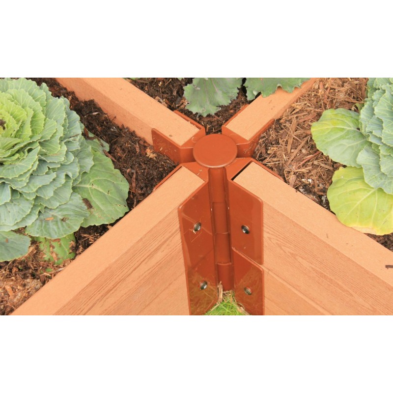 Frame It All Raised Garden Bed Brackets – 2” 4-Way Bracing Bracket (300001020)
