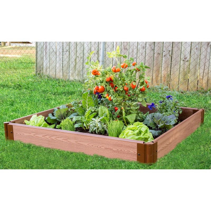 Frame It All Classic Sienna Raised Garden Bed 4x4x5.5 - 1in profile (300001058)