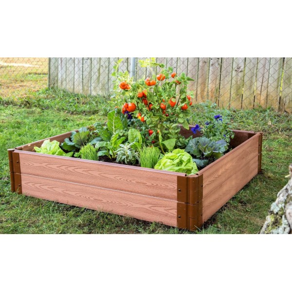 Raised Garden Bed Kit 4 Ft X 4 Ft X 11 In Composite Wood In