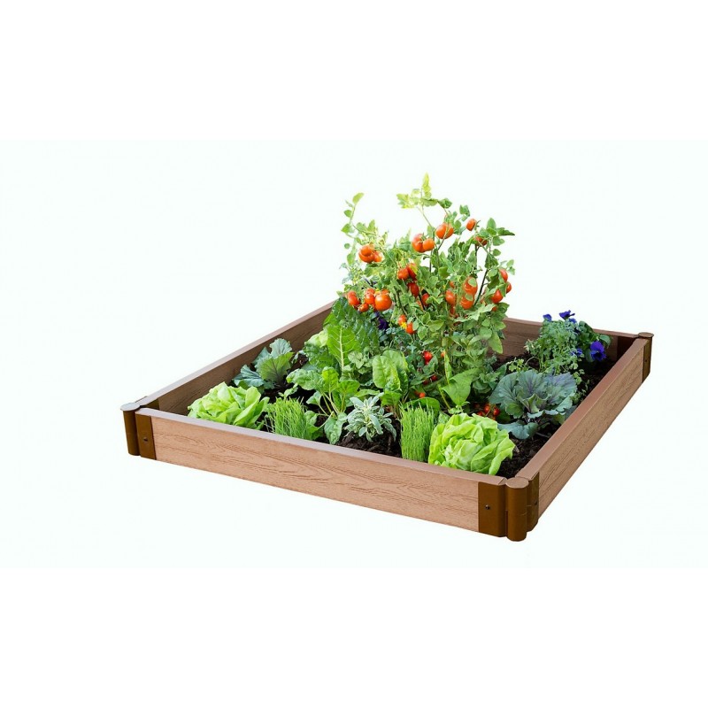 Frame It All 4' x 4' x 5.5” Classic Sienna Raised Garden Bed - 2” profile (300001080)