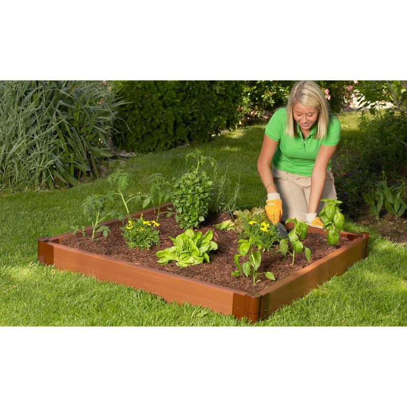 Frame It All 4' x 4' x 5.5” Classic Sienna Raised Garden Bed - 2” profile (300001080)
