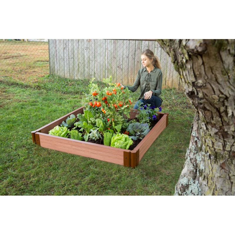 Frame It All 4' x 4' x 5.5” Classic Sienna Raised Garden Bed - 2” profile (300001080)