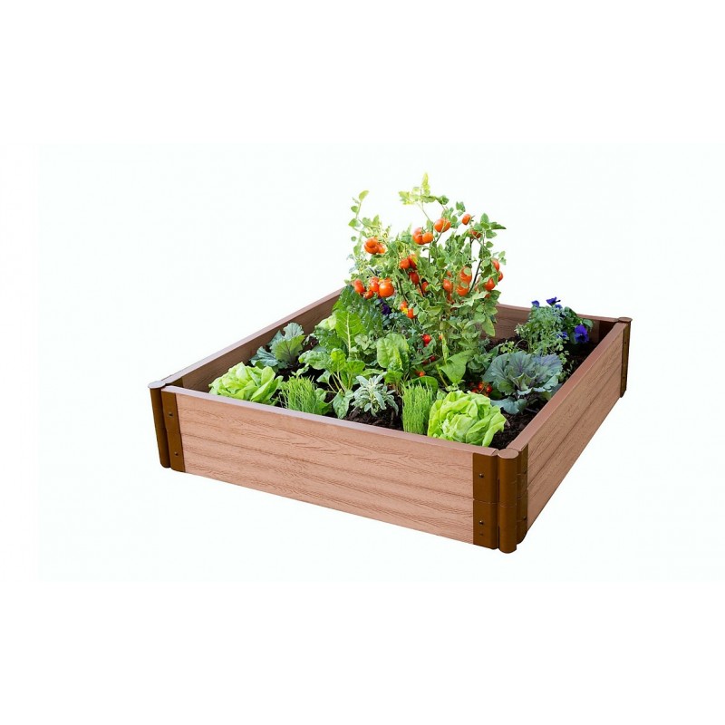 Frame It All 4' x 4' x 11” Classic Sienna Raised Garden Bed - 2” profile (300001084)