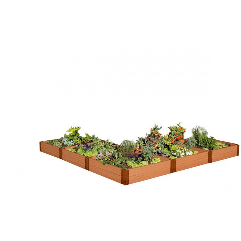 Frame It All 12' x 12' x 11” Classic Sienna Raised Garden Bed ‘L’ Shaped - 1” profile (300001168)