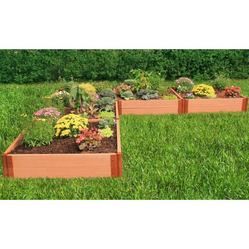 Frame It All 12' x 12' x 11” Classic Sienna Raised Garden Bed ‘L’ Shaped - 2” profile (300001169)