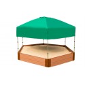 Frame It All Hexagon Sandbox Kit 7x8x11 2in. w/ Telescoping Canopy & Cover (300001366)