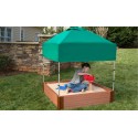 Frame It All Square Sandbox Kit 4x4 1in. w/ Telescoping Canopy & Cover (300001364)