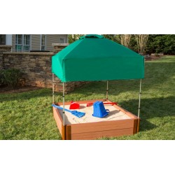 Frame It All Square Sandbox Kit 4x4 1in. w/ Telescoping Canopy & Cover (300001364)