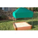 Frame It All Square Sandbox Kit 4x4 1in. w/ Telescoping Canopy & Cover (300001364)