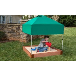 Frame It All Square Sandbox Kit 4x4 1in. w/ Telescoping Canopy & Cover (300001363)