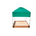 Frame It All Square Sandbox Kit 4x4 1in. w/ Telescoping Canopy & Cover (300001363)