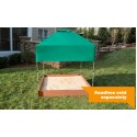 Frame It All Square Sandbox Kit 4x4 w/ Telescoping Canopy & Cover (300001361)