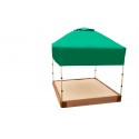 Frame It All Square Sandbox Kit 4x4 w/ Telescoping Canopy & Cover (300001361)