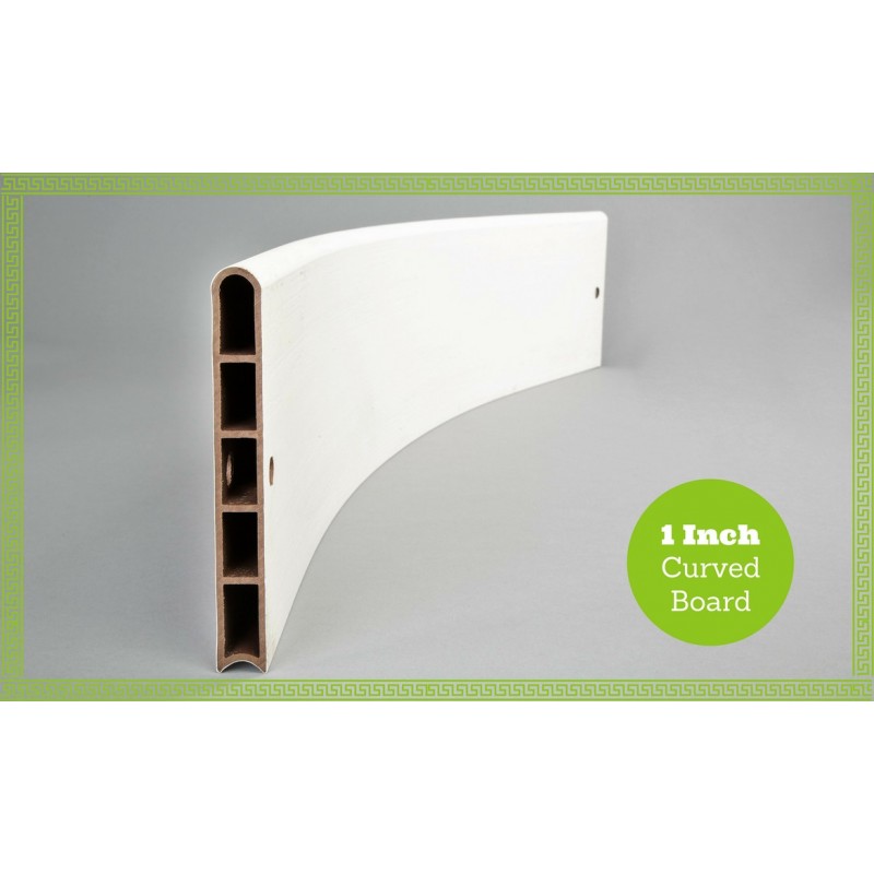 Frame It All Classic White Composite Raised Garden Bed Boards - Curved 1 profile [300001613]