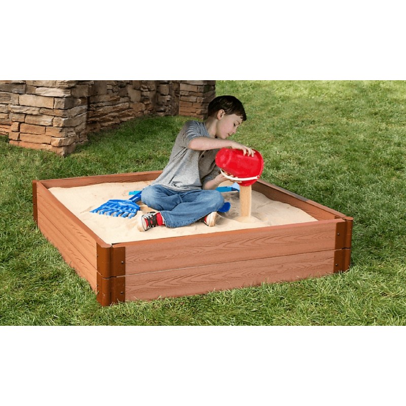 Frame It All Square Sandbox Kit 2in. 4x4 2 Level w/ Collapsible Cover (300001513)
