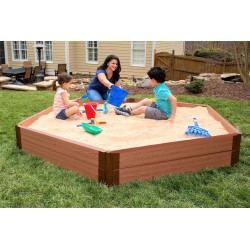 Frame It All Hexagon Sandbox Kit 2in. 7x8 2 Level w/ Collapsible Cover (300001511)