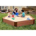 Frame It All Hexagon Sandbox Kit 2in. 7x8 2 Level w/ Collapsible Cover (300001511)