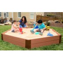Frame It All Hexagon Sandbox Kit 1in. 7x8 2 Level w/ Collapsible Cover (300001510)