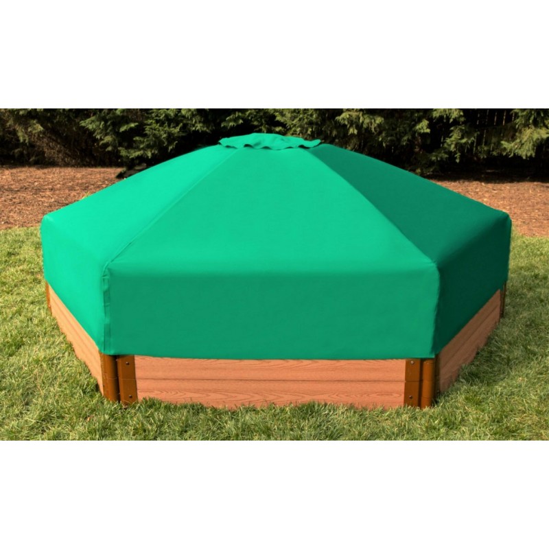 Frame It All Hexagon Sandbox Kit 1in. 7x8 2 Level w/ Collapsible Cover (300001510)