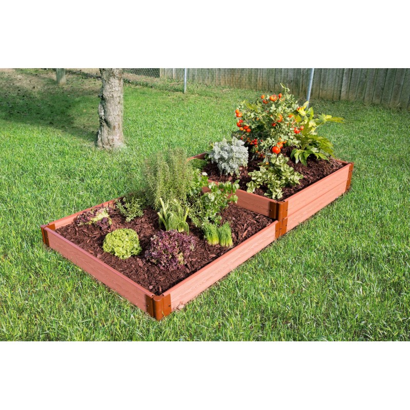 Frame It All Classic Sienna Raised Garden Bed 4x8 1in - Terraced (300001405)
