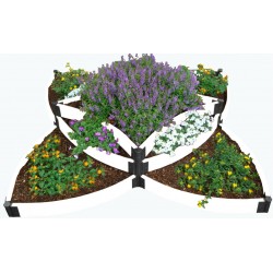 Frame It All Classic White Raised Garden Bed Versailles Sunburst (300001408)