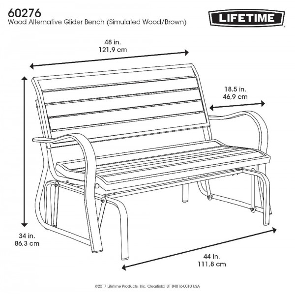 Lifetime Glider Bench 60276