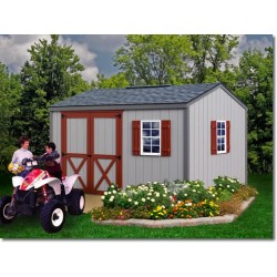 Best Barns Handmade Haven 12x10 Pre-Cut Shed Kit - Offset Eave Door (HHAVDE12)