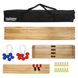 Hathaway Solid Wood Ladder Toss Game Set - Ladder Golf (BG3145)
