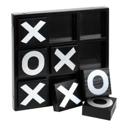 Hathaway Vintage Wooden Tic Tac Toe Set with Board, 9 Pieces (BG3149)