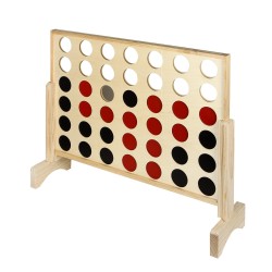 Hathaway Quattro 4 in a Row Board Game w/ Solid Pinewood Frame (BG3153)