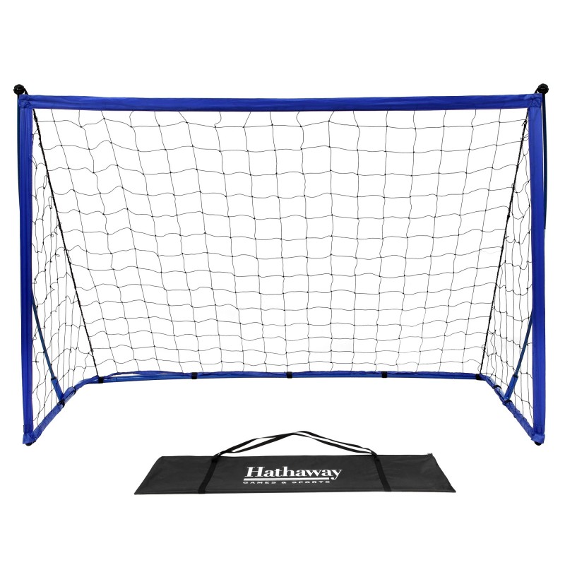 Hathaway Portable Soccer Goal System with Net, Black Carry Bag (BG3404)