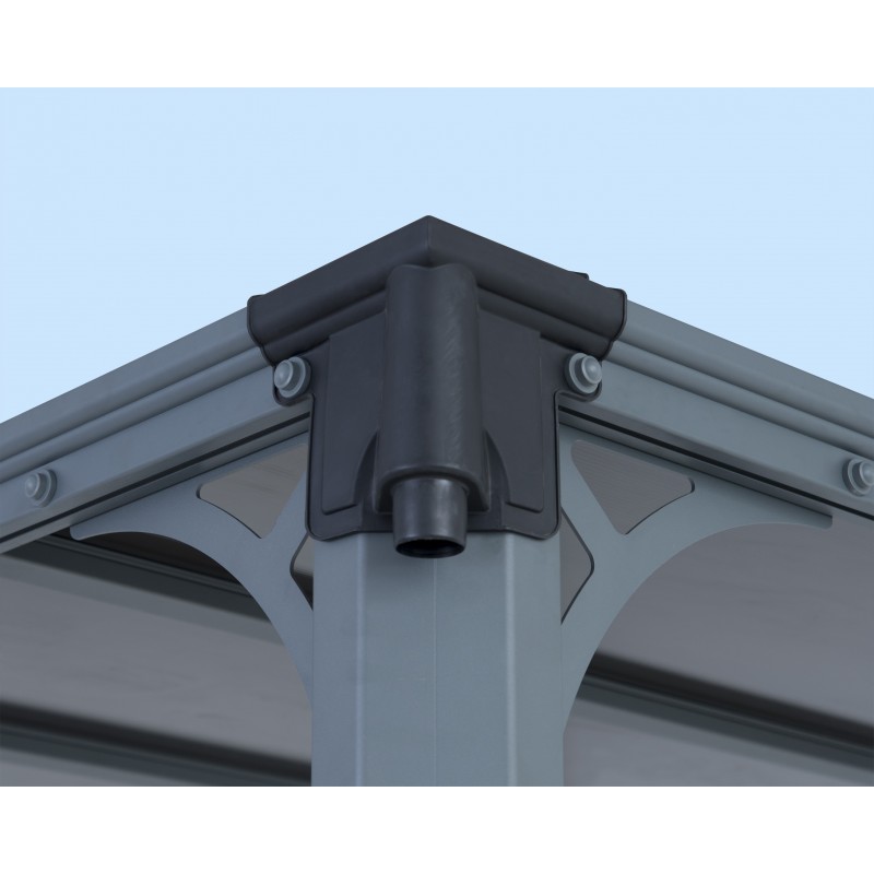 Palram 10 x 10 Milano 3000 Gazebo Kit - Gray (HG9172)