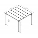 Palram 10 x 10 Milano 3000 Gazebo Kit - Gray (HG9172)